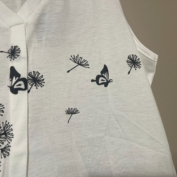 White & Black Summer Top, NORACORA, Medium, NWT - Picture 9 of 9
